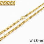 Punk Curb Cuban Link Chain Men Women Stainless Steel Long Necklace Fashion Tide Hip Hop Sweater Accessories Party Jewelry Gifts