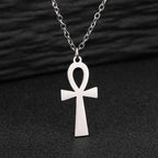 Ankh Cross Stainless Steel Pendant Necklace