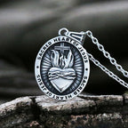Vintage Stainless Steel Ladies Mens Biker Punk Sacred Heart Of Jesus God Pendant Necklace For Man Women Gift V022