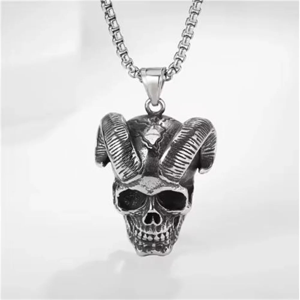 Skull Cross Pendant Necklace