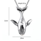 Whale Steel Pendant 316L Men Women Simple Necklace