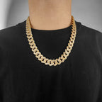Iced Out Cuban Necklace Stainless Steel 15MM