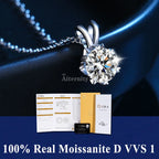 0.5ct-1.0ct VVS1 D Color Moissanite Necklace 925 Soild Sterling Sliver Chain with Certificate Fine Jewelry for Woman Jewelry