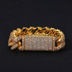 Iced Out Cuban Chain Stainless Steel 18MM 3-Row