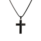 Gold Cross Jesus Pendant Necklace Titanium Steel