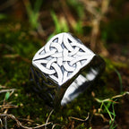 New Creative Stainless Steel Viking Warrior Double Axe Ring for Men Fashion Punk Hip Hop Party Jewelry