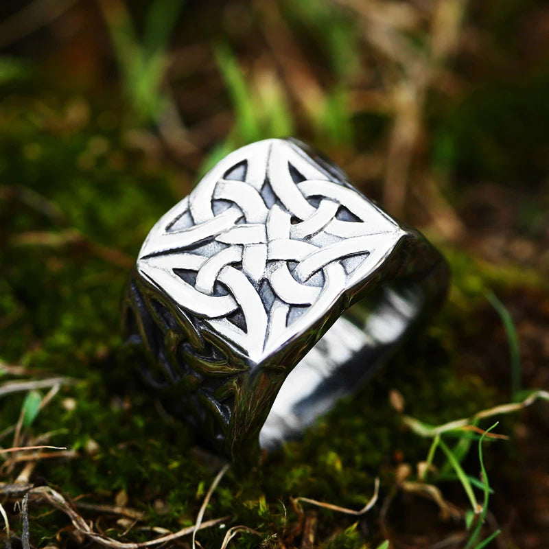 New Creative Stainless Steel Viking Warrior Double Axe Ring for Men Fashion Punk Hip Hop Party Jewelry