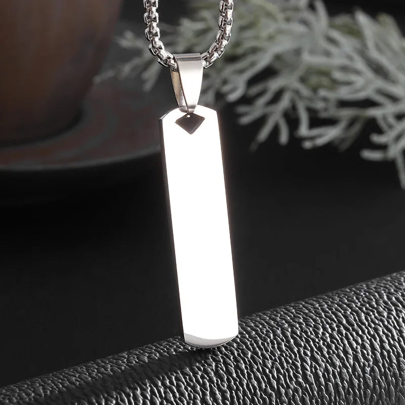 Gold Minimal Box Chain Pendant Necklace