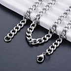 Cuban Curb Chain Choker 7.5mm — Stainless Steel