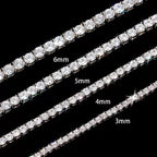 Iced Out Tennis Bracelet Stainless Steel 3/4/5/6MM