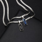 Stone Cuban Chain Necklace — Stainless