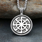 Slavic Kolovrat Pendant Necklace — Stainless Steel