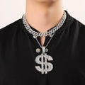 Hip Hop Fashion Accessories From Europe And America HIPHOP Dollar Shaped Pendant Necklace Hip-hop Men's Necklace Pendant
