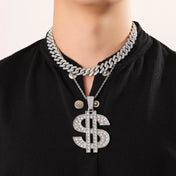 Dollar Sign Pendant — Stainless Steel — 316L Stainless