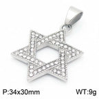Star of David Pendant Necklace — Stainless Steel
