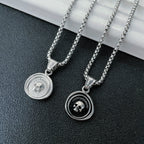 Memento Mori Skull Pendant Necklace — Stainless