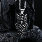 Good Polished Vintage 316L Stainless Steel Fashion Owl Pendant Necklace For Man Women Party Gift Animal Jewelry