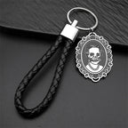 Skull Key Steel Pendant Gothic Skeleton Leahter
