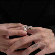 Gothic Wing Irregular Cyberpunk Alien Finger Ring