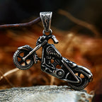 Gothic Skull Steel Pendant Punk Soul Chariot Biker