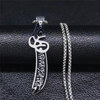Zulfiqar Imam Ali Sword Chain Necklace — Stainless Steel