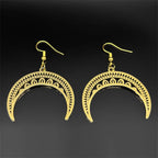 Moon Gold Pendant Witchcraft Divination Hoop Crescent