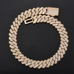 Gold Cuban Chain Necklace Iced Out 20/26/36MM