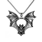 Vintage Black Bat Pendant Necklace For Men 316L Stainless Steel Punk Hip Hop Animal Necklaces Party Jewelry Gifts