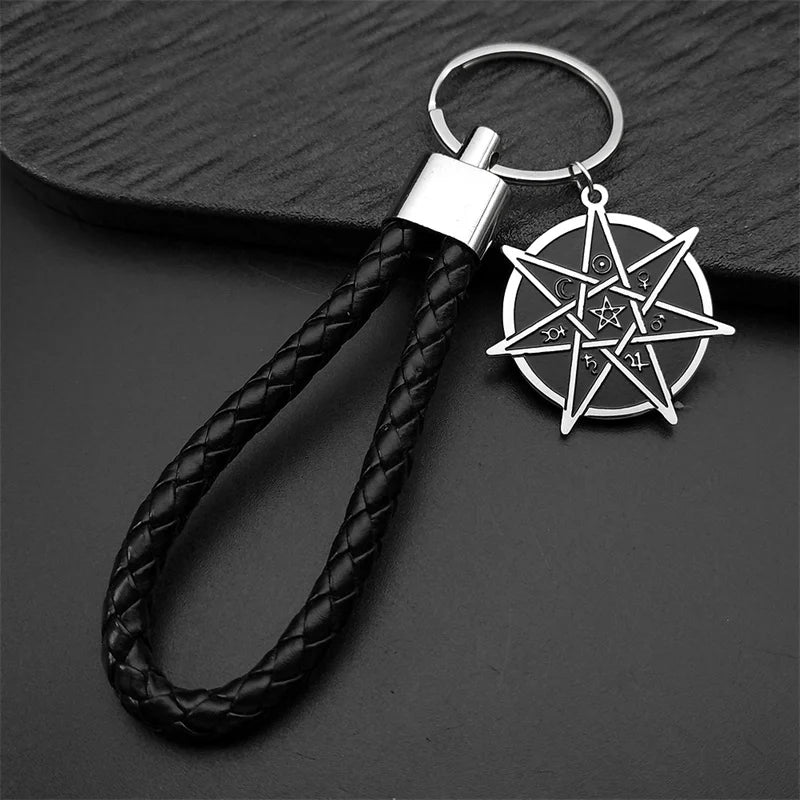 Star Key Steel Pendant Seven-pointed Witchcraft