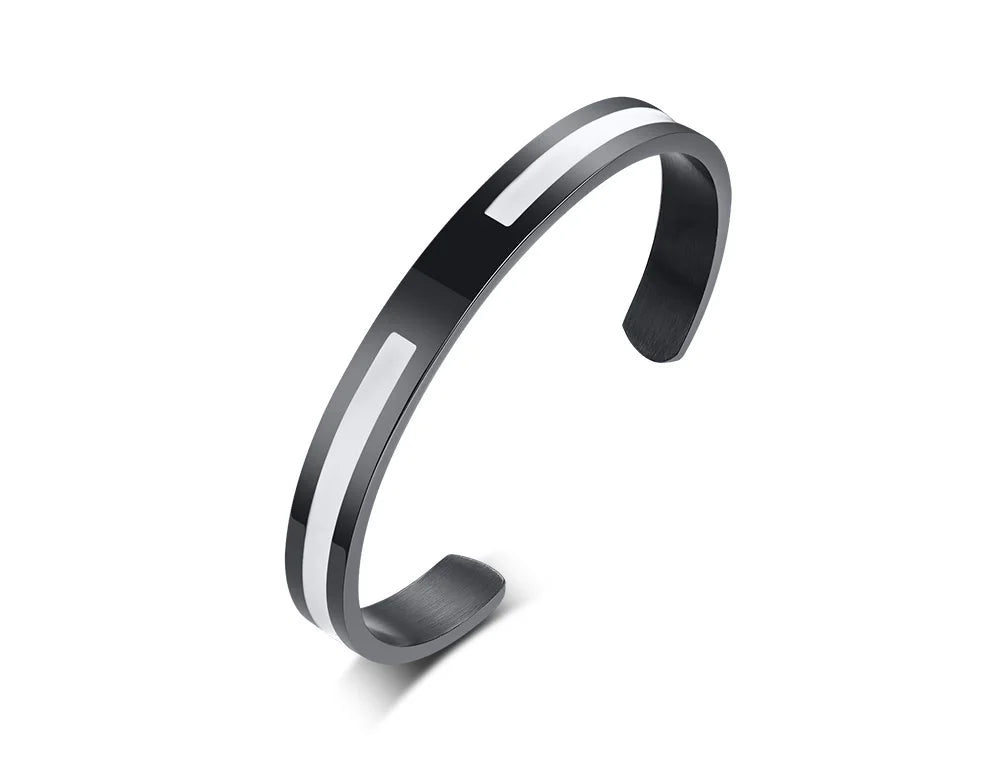 Viking Cuff Bangle Bracelet — Stainless Steel