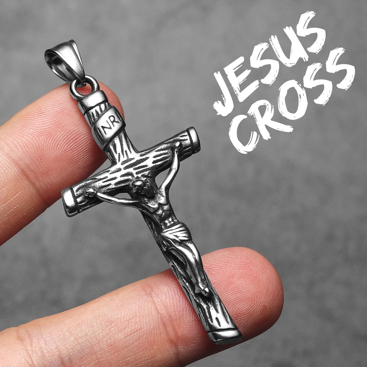 INRI Jesus Cross Pendant — Stainless Steel