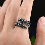 316L Stainless Steel Vintage Creative Spine Ring Opend Ring Dragon Bone Anels For Man Women Jewelry For Best Friend Gift