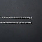 wholesale 3MM 925 sterling silver twisted rope chain necklace Men women Link necklace Fashion gift jewelry Wedding Party