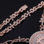 Iced Out Round Pendant Necklace CZ