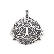 Stainless Steel Viking Fenrir Wolf Pendant Necklace Vintage Nordic Rune Men Jewelry Best Gift Wholesale Dropshipping