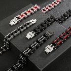 Rock And Roll Men's Bracelet Motorcycle Chain Mechanical Bracelets for Man 316L Stainless Steel Hand Jewelry