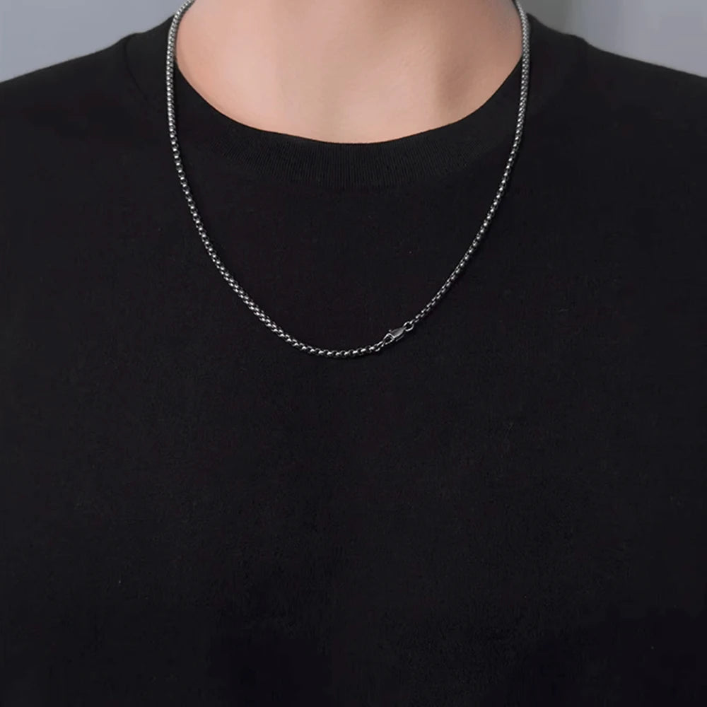 Titanium Box Chain Necklace