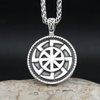 Slavic Kolovrat Pendant Necklace — Stainless Steel
