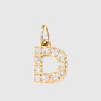 Letter Charm Pendant Necklace — Gold Iced