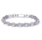 Gold Cuban Bracelet Iced Out 7.5MM Round Bead