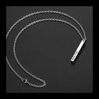 Minimal Long Pendant Necklace — Stainless