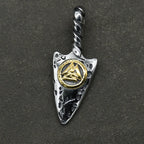 Stainless steel Nordic Rune Thor\'s Hammer Pendant Odin Celts Valknut Thors axe Necklace Men's Amulet Jewelry