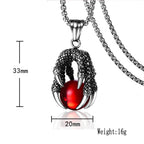 Dragon Claw Stainless Steel Pendant Necklace