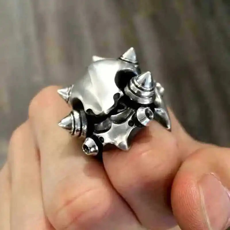 Creative hip-hop punk style adjustable mens rings avant-garde trend silver 925 classic geometric ring party jewelry gift
