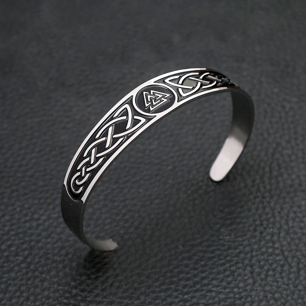 Valknut Celtic Bracelet — 316L Stainless Steel