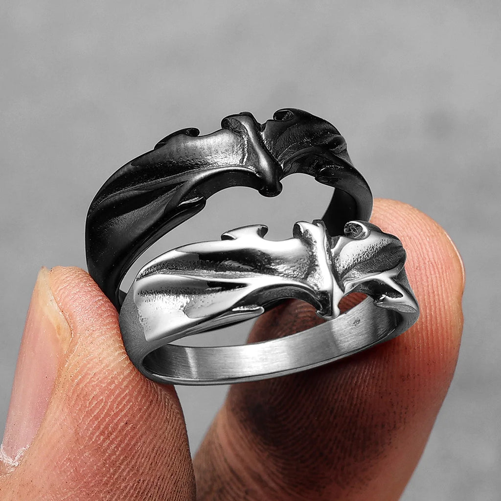 Bat Ring Black — Stainless Steel
