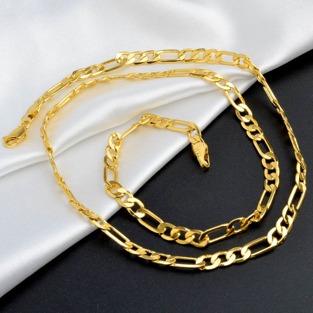 Cuban Link Chain Necklace — Gold-Tone Copper 5mm 22"