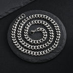 Classic Curb Chain Necklace for Men Women,3.5/5/7MM Stainless Steel Cuban Chain Chokers,Hip Hop Basic Chain Jewelry Gift