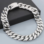 Men's Necklaces Heavy Polished Brushed Stainless Steel 31MM Width Curb Cuban Link Chain HipHop On Neck Chains Bracelet