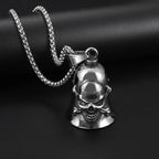 Retro Gothic Golden Cross Skull Pendant Necklace for Men Fashion Party Rock Motorcycle Riding Punk Jewelry Gift